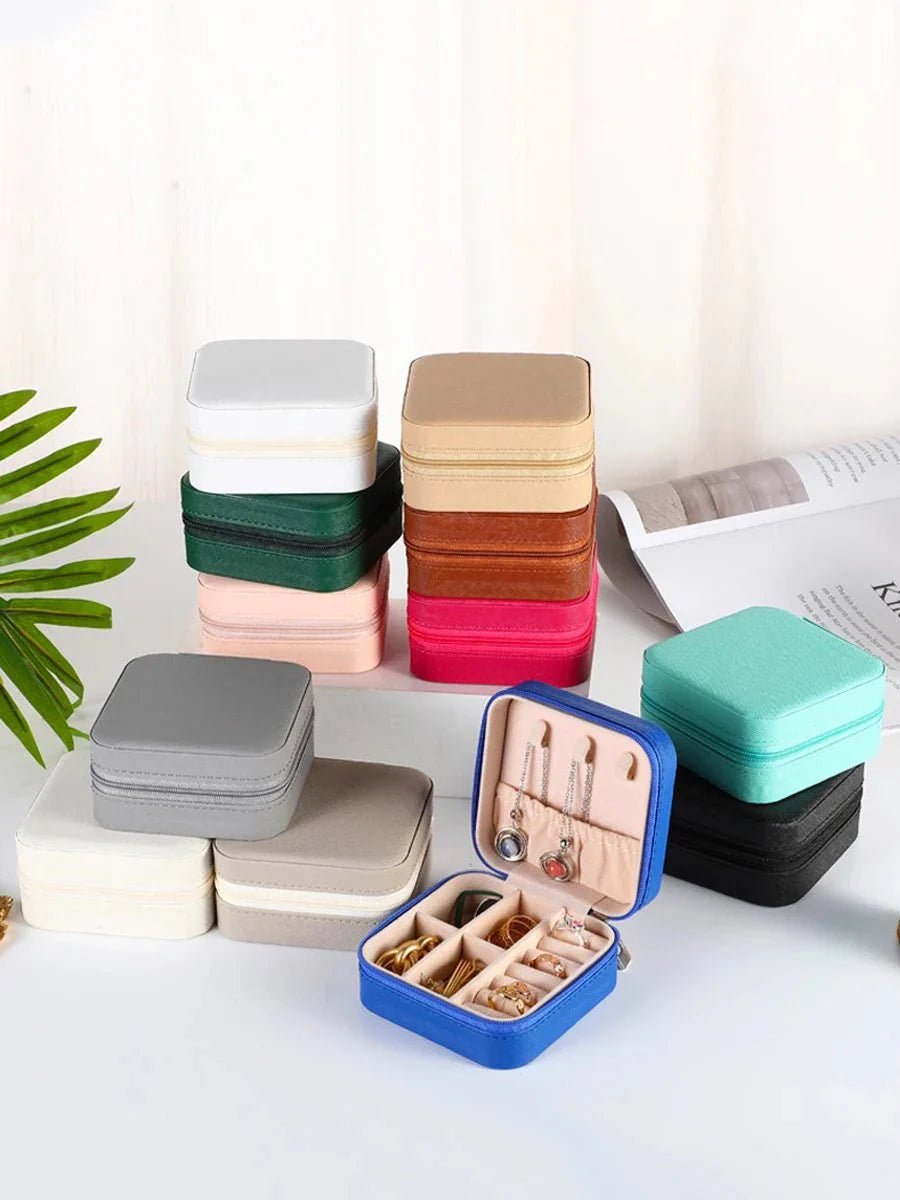 The Luxe Mini Travel Jewelry Case - The Coral Palm LLC