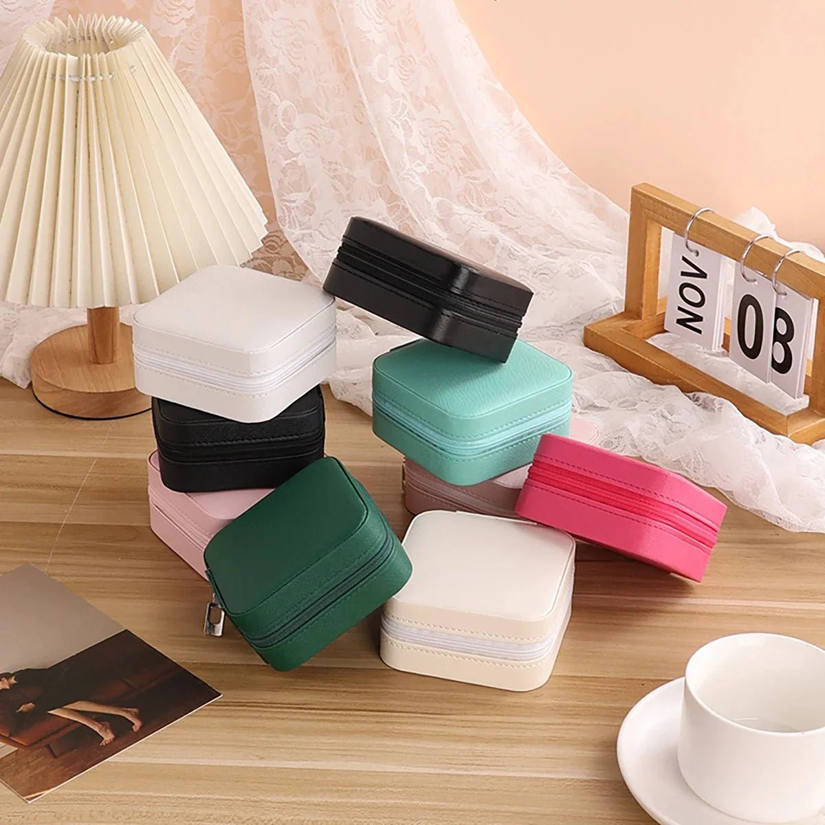 The Luxe Mini Travel Jewelry Case - The Coral Palm LLC