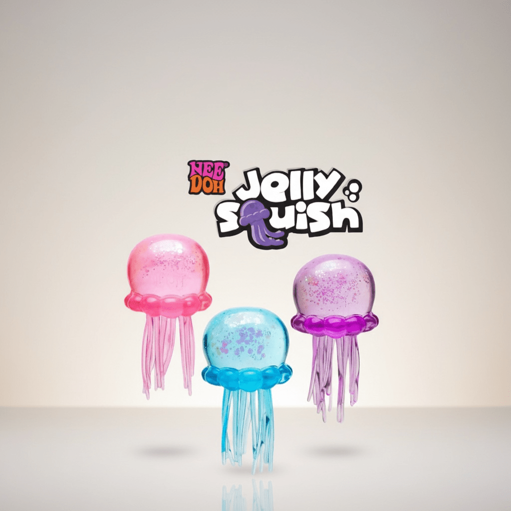 PRE - ORDER: SHIPS LATE JULY | NeeDoh Jelly Squish Jellyfish Sugar Ball - The Coral Palm LLC