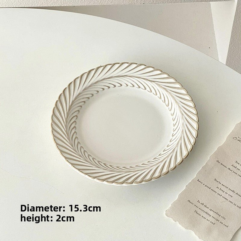 Provence Relief Dessert Plate - The Coral Palm LLC
