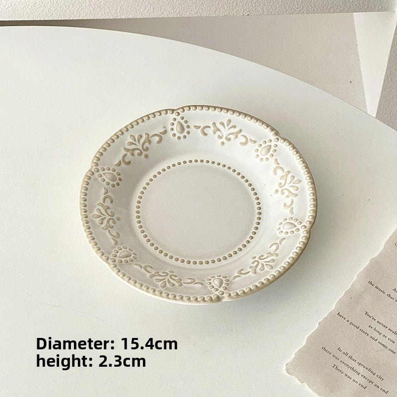 Provence Relief Dessert Plate - The Coral Palm LLC