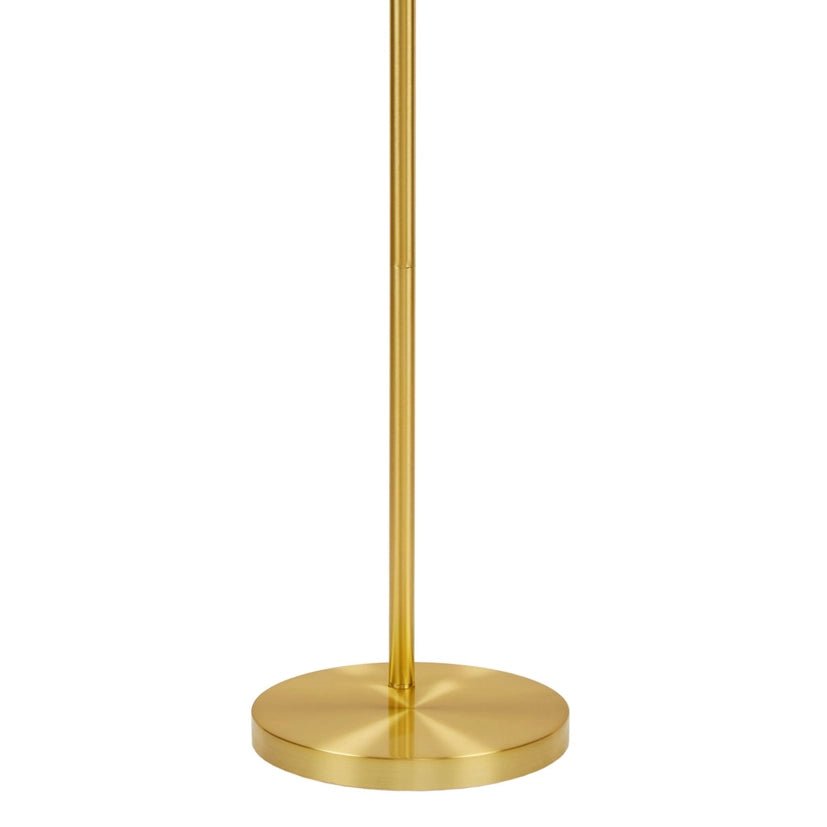 Rattan Weave Shade Floor Lamp, Gold/Natural - The Coral Palm LLC