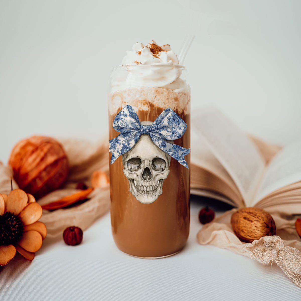 Rebel Bow Skull 20oz - The Coral Palm LLC