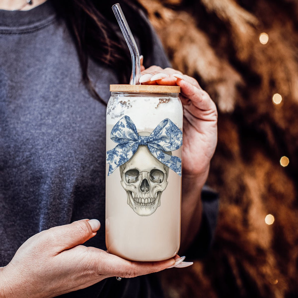 Rebel Bow Skull 20oz - The Coral Palm LLC