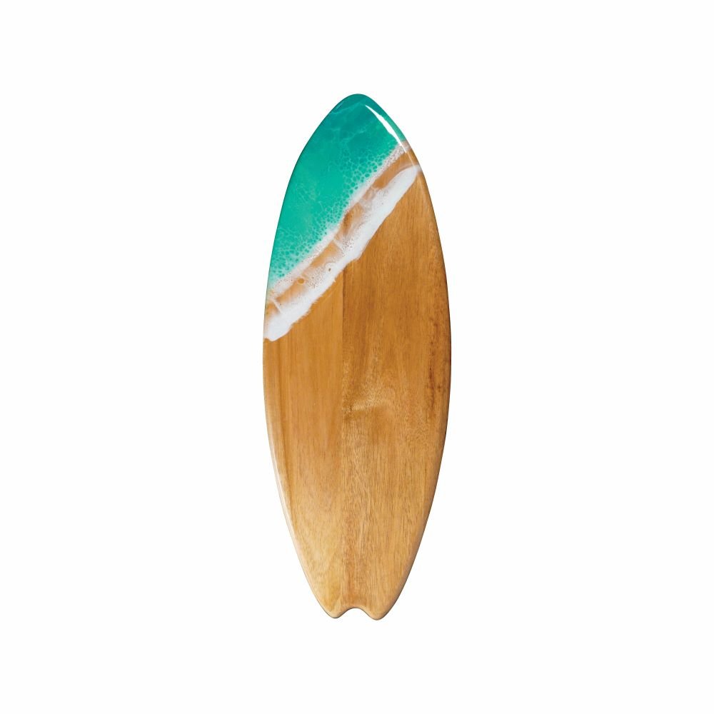 Resin - Accented Surfboard Shaped Charcuterie Boards - The Coral Palm LLC