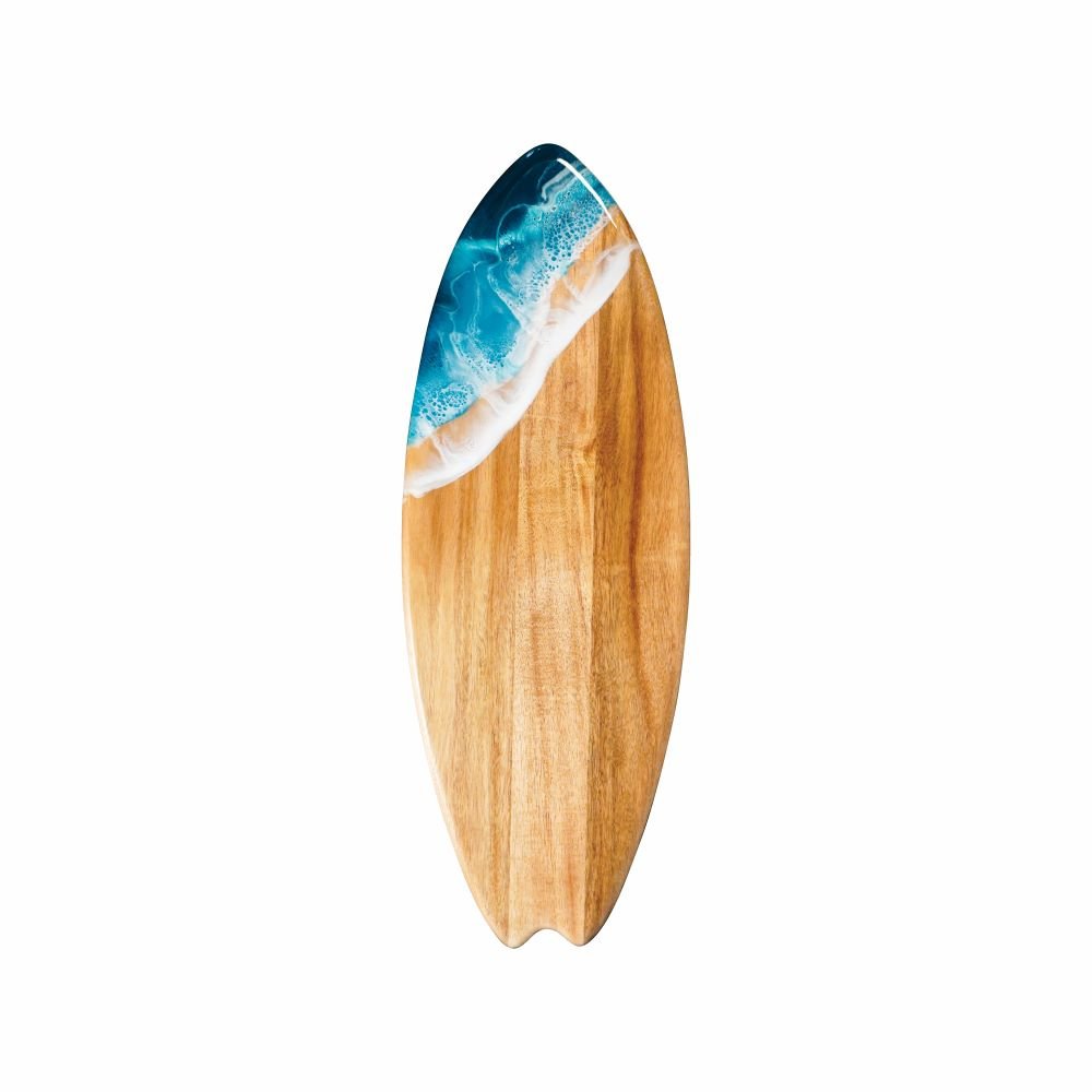 Resin - Accented Surfboard Shaped Charcuterie Boards - The Coral Palm LLC
