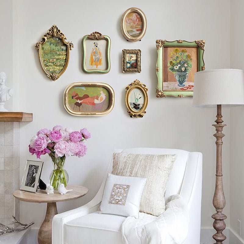 Nordic Luxe Retro Framed Art Decor  - The Coral Palm LLC