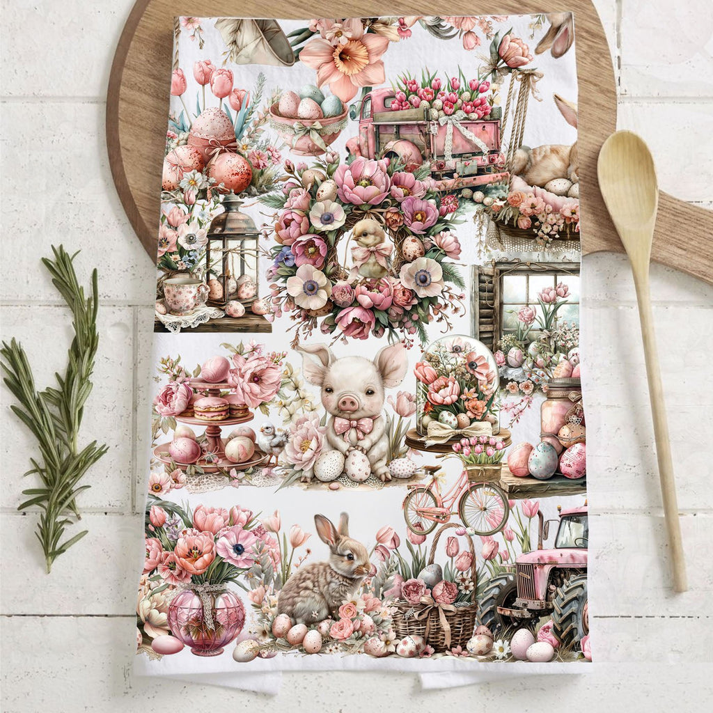 Rose Royal Easter Towel - The Coral Palm LLC