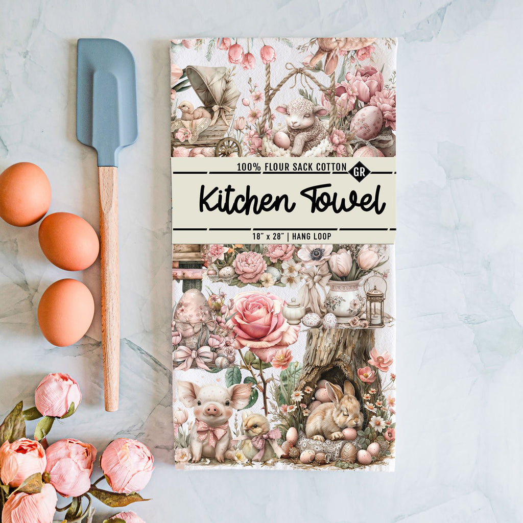 Rose Royal Easter Towel - The Coral Palm LLC