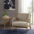 Scandinavian Elm Wood Taupe Lounge Chair - The Coral Palm LLC
