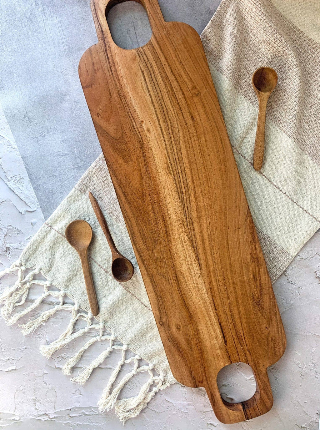 Serving Board Double Handle Large - The Coral Palm LLC