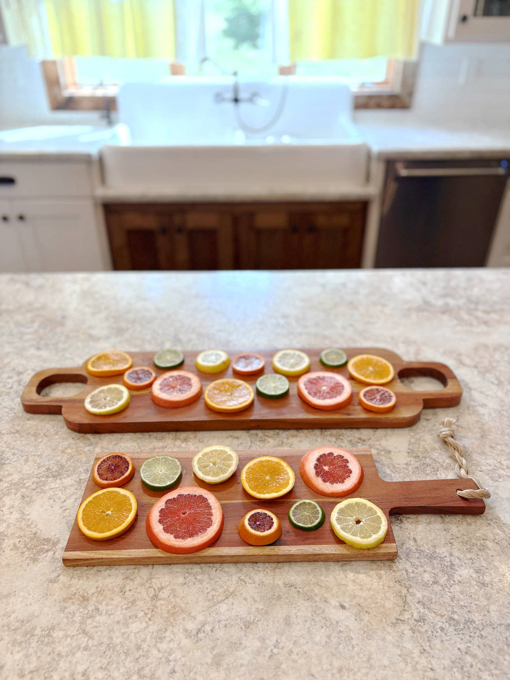 Serving Board Double Handle Large - The Coral Palm LLC