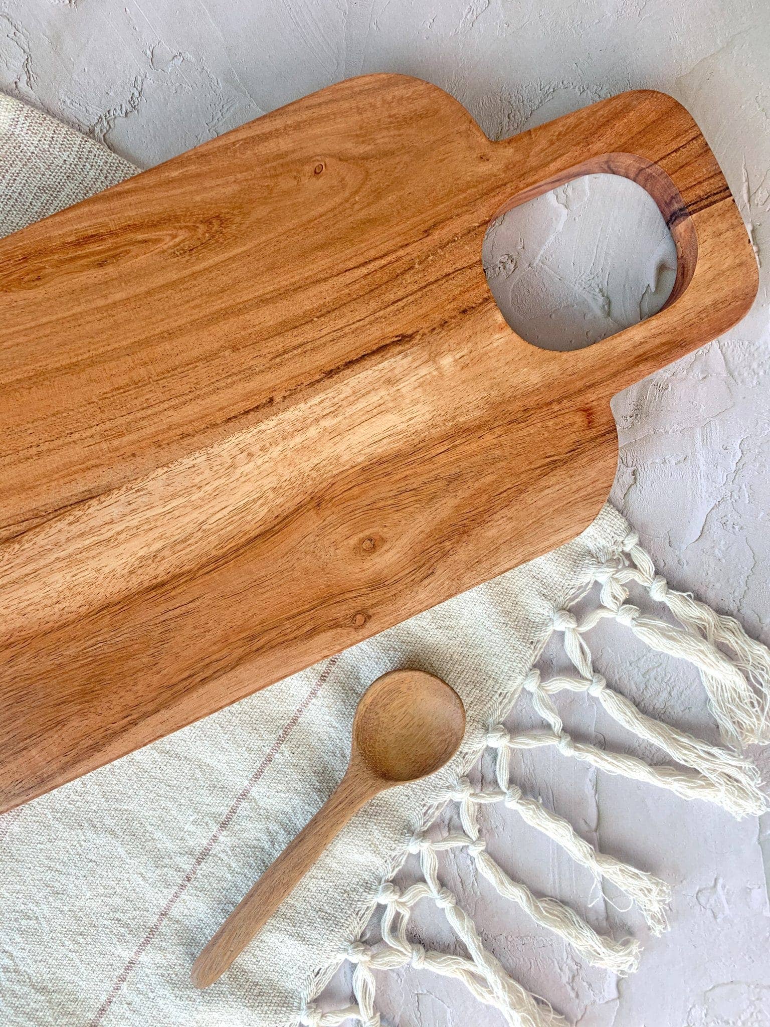 Serving Board Double Handle Large - The Coral Palm LLC