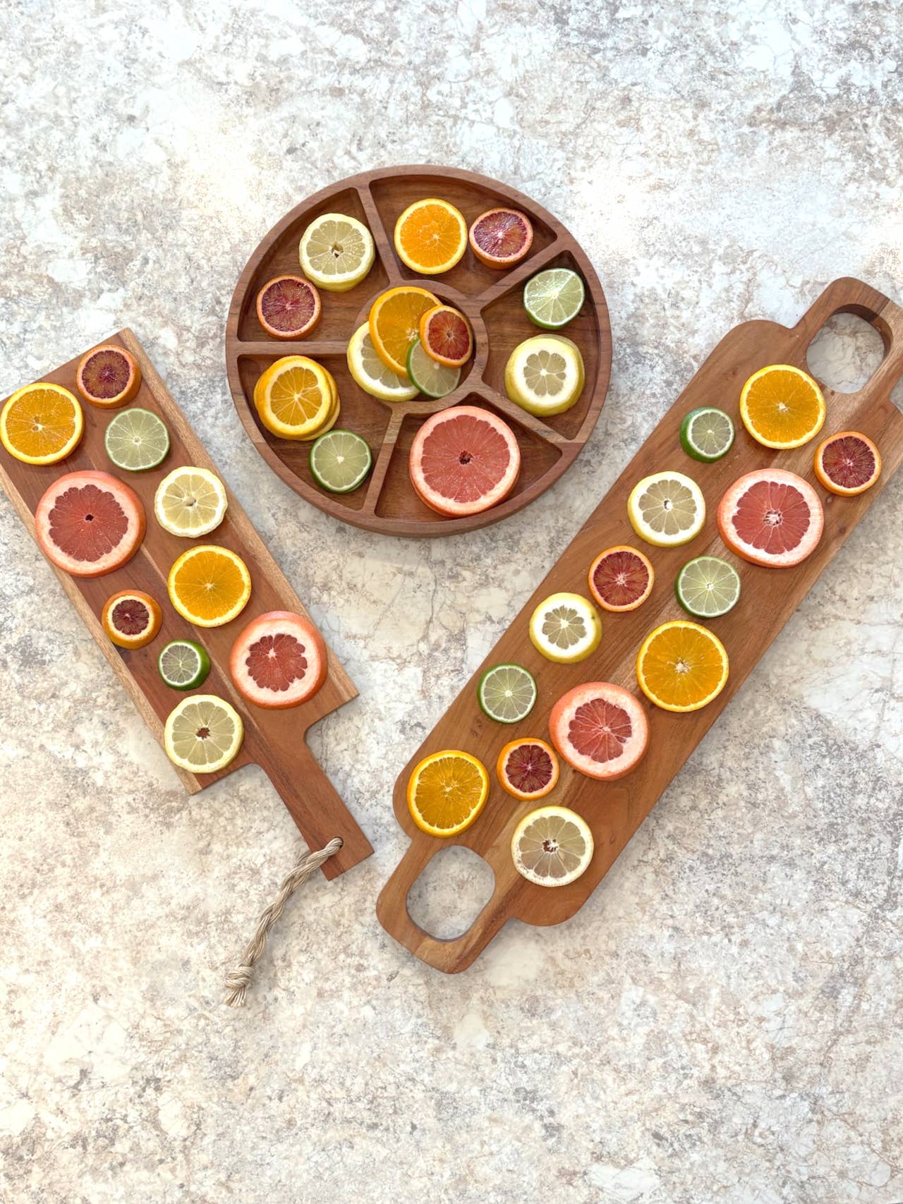 Serving Board Double Handle Large - The Coral Palm LLC