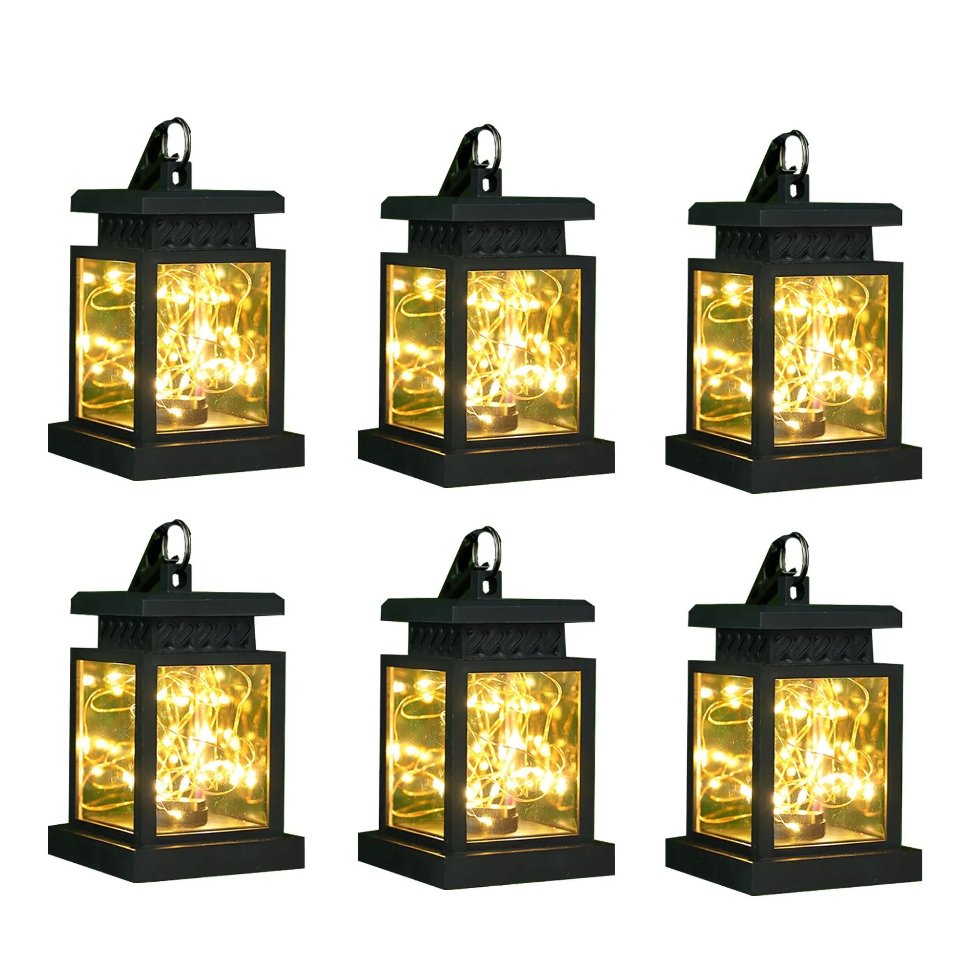 Retro Solar Hanging Lantern – Warm Garden Glow – The Coral Palm LLC