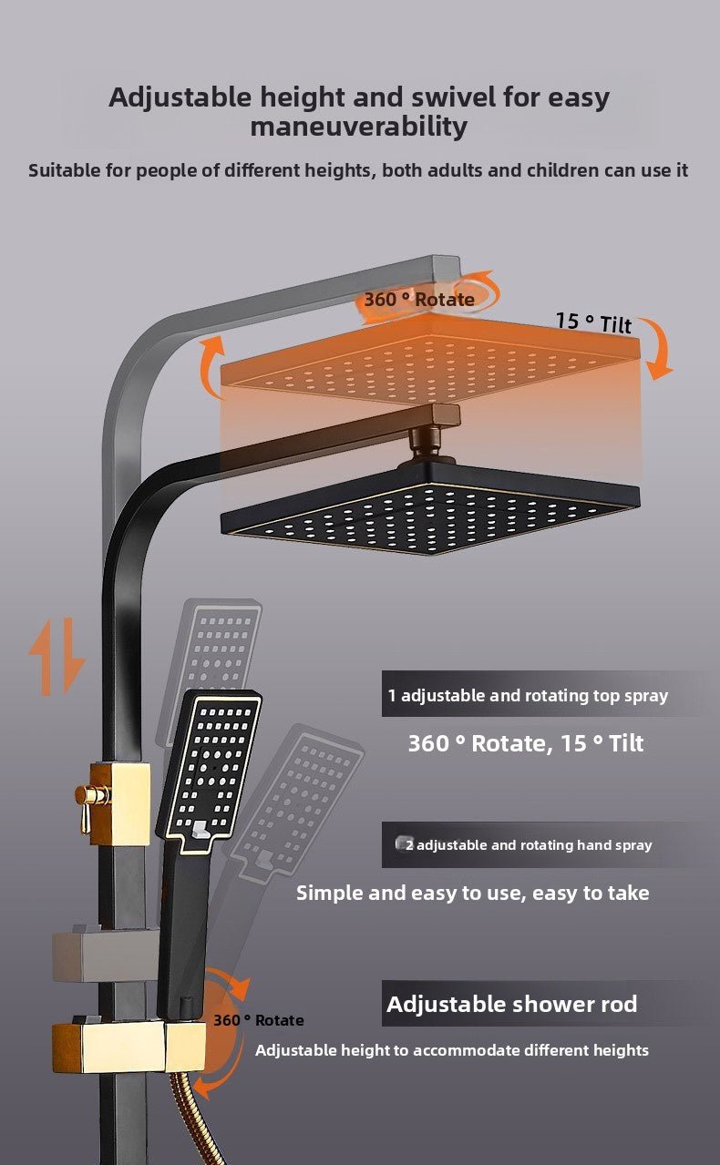 Modern Rain Shower System - The Coral Palm LLC