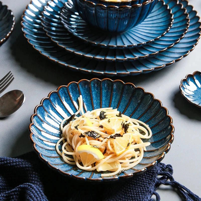Skyfall 22 - Piece Scalloped Serving Set - The Coral Palm LLC