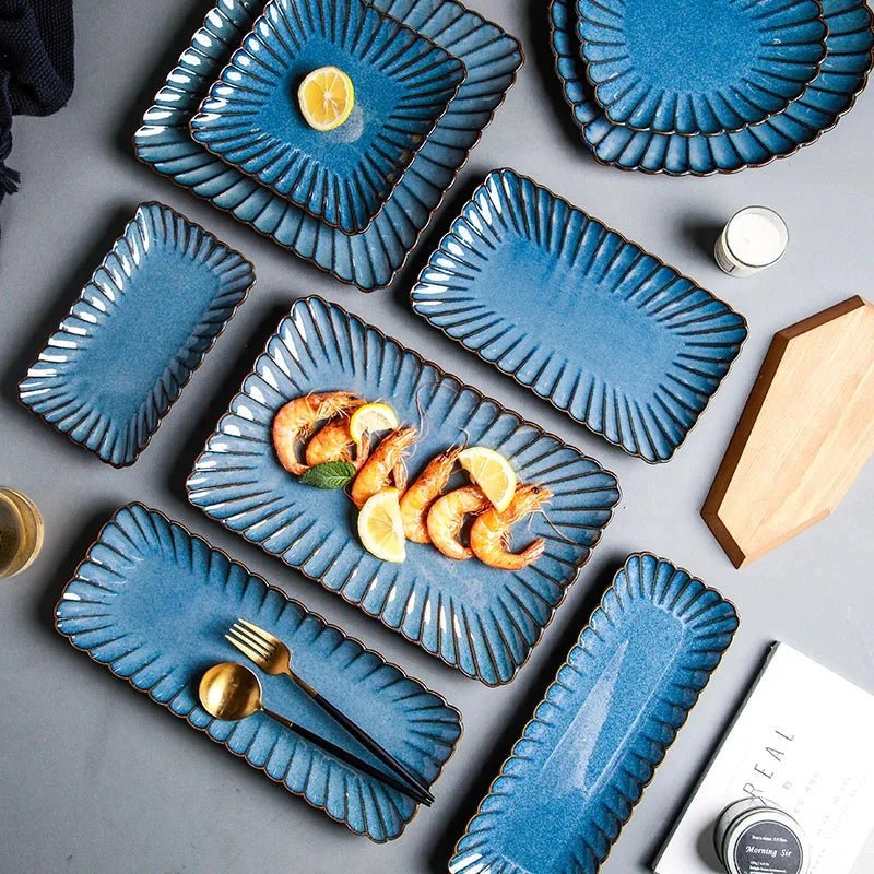 Skyfall 22 - Piece Scalloped Serving Set - The Coral Palm LLC