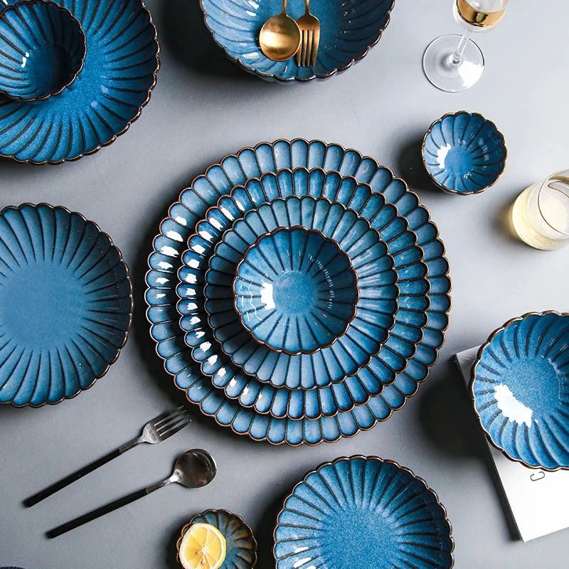 Skyfall 22 - Piece Scalloped Serving Set - The Coral Palm LLC