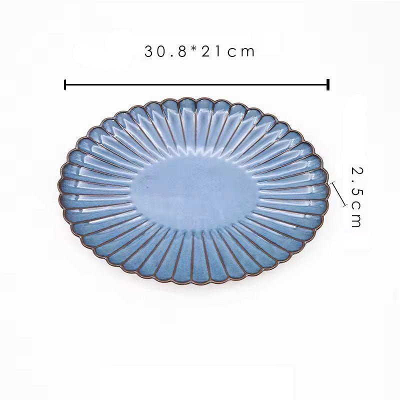 Skyfall 22 - Piece Scalloped Serving Set - The Coral Palm LLC