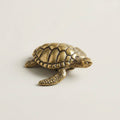 Small Brass Turtle | Antique Brass Figurine | Mini Figurine - The Coral Palm LLC