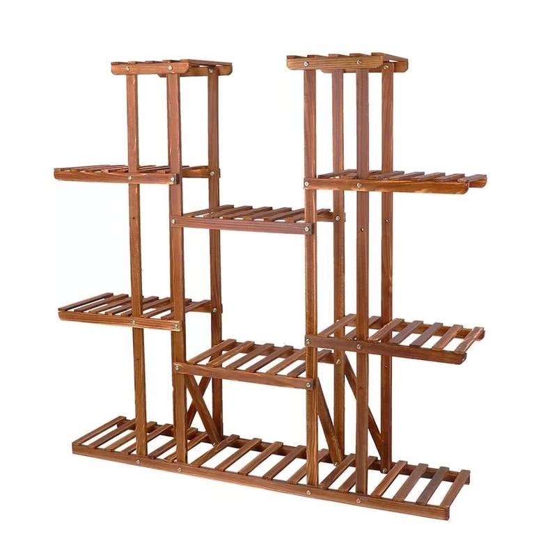 Solid Wood Indoor Outdoor 11 - Tier Plant Stand - The Coral Palm LLC