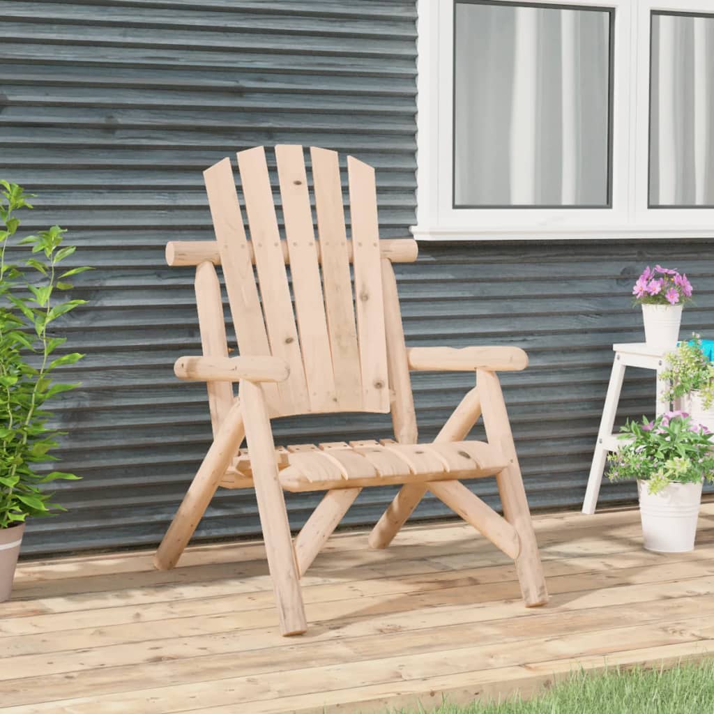 Solid Wood Spruce Patio Chair 26.8"x33.9"x40.6" - The Coral Palm LLC