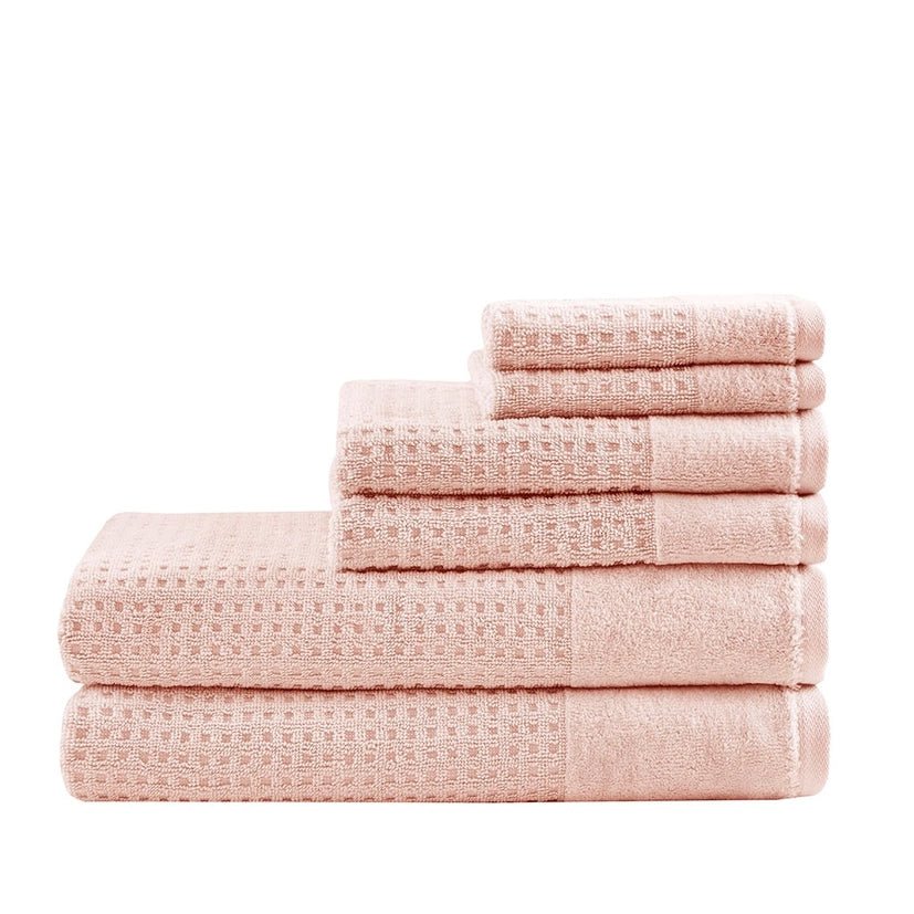 Spa Waffle 6 - Piece Bath Towel Set [Certified] - The Coral Palm LLC