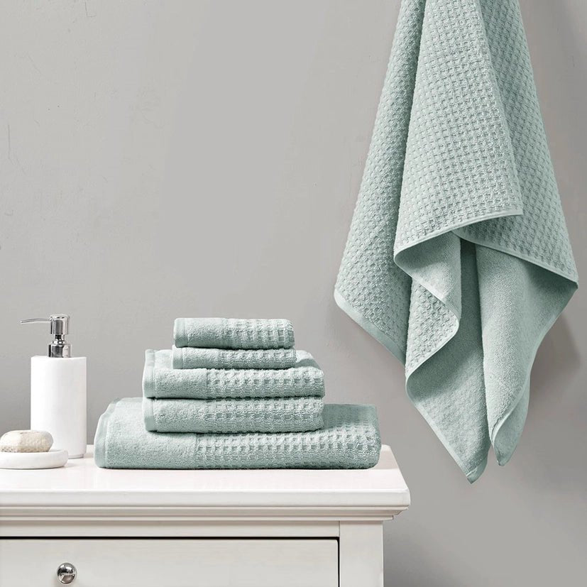 Spa Waffle 6 - Piece Bath Towel Set [Certified] - The Coral Palm LLC