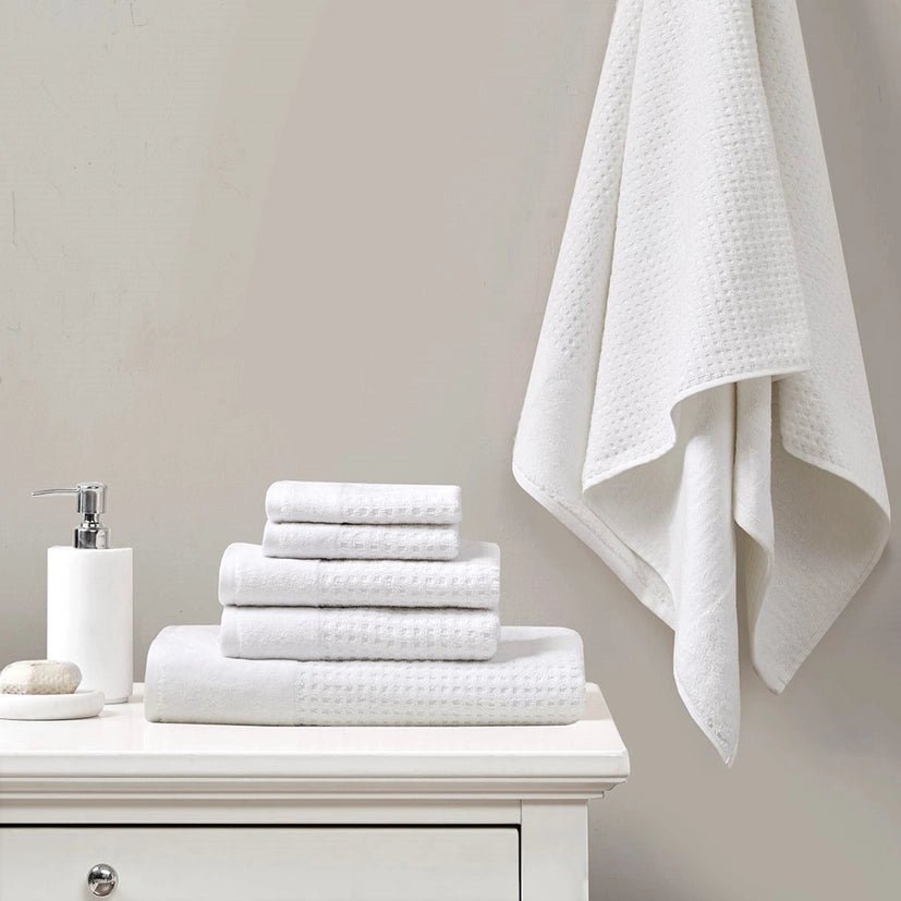 Spa Waffle 6 - Piece Bath Towel Set [Certified] - The Coral Palm LLC