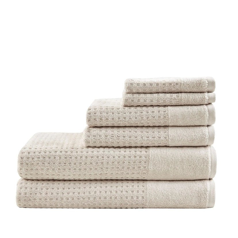 Spa Waffle 6 - Piece Bath Towel Set [Certified] - The Coral Palm LLC