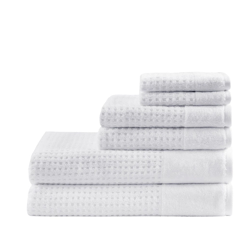 Spa Waffle 6 - Piece Bath Towel Set [Certified] - The Coral Palm LLC