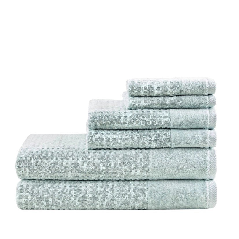 Spa Waffle 6 - Piece Bath Towel Set [Certified] - The Coral Palm LLC