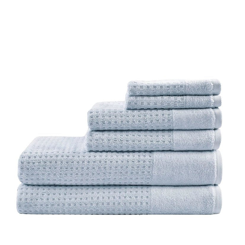 Spa Waffle 6 - Piece Bath Towel Set [Certified] - The Coral Palm LLC