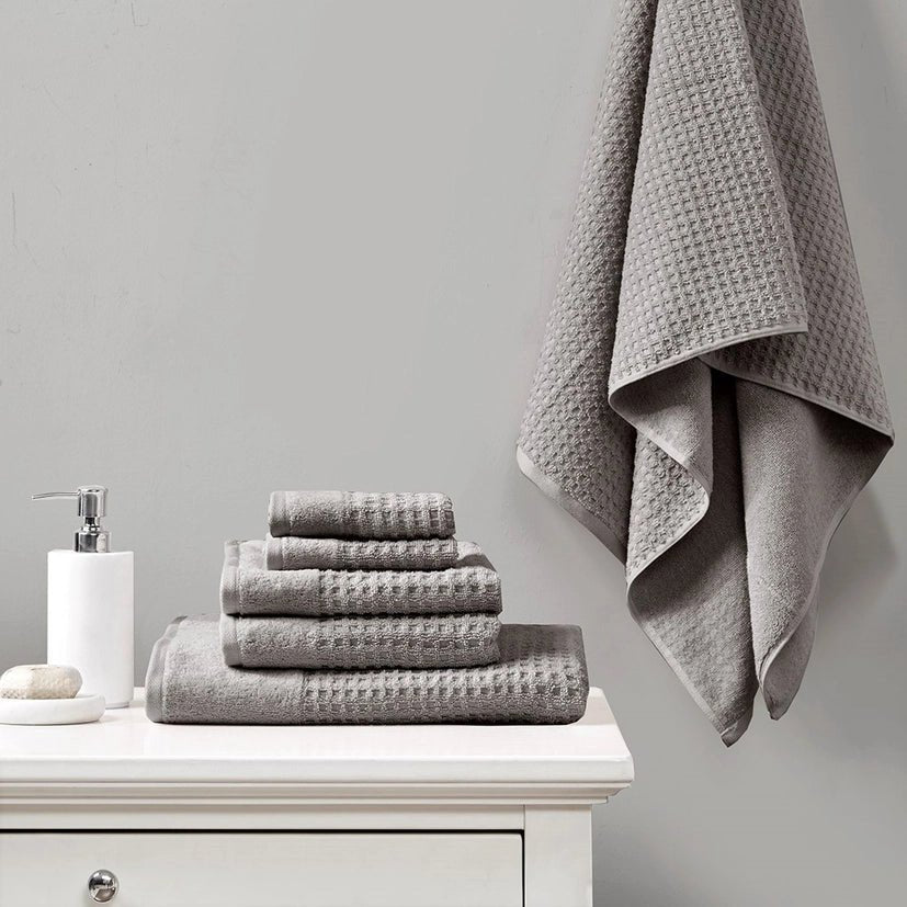 Spa Waffle 6 - Piece Bath Towel Set [Certified] - The Coral Palm LLC