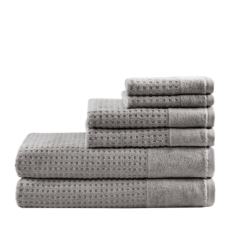 Spa Waffle 6 - Piece Bath Towel Set [Certified] - The Coral Palm LLC