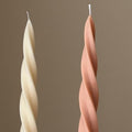 Spiral Soy Wax Taper Candle: Trendy Dinner Table Centerpiece - The Coral Palm LLC