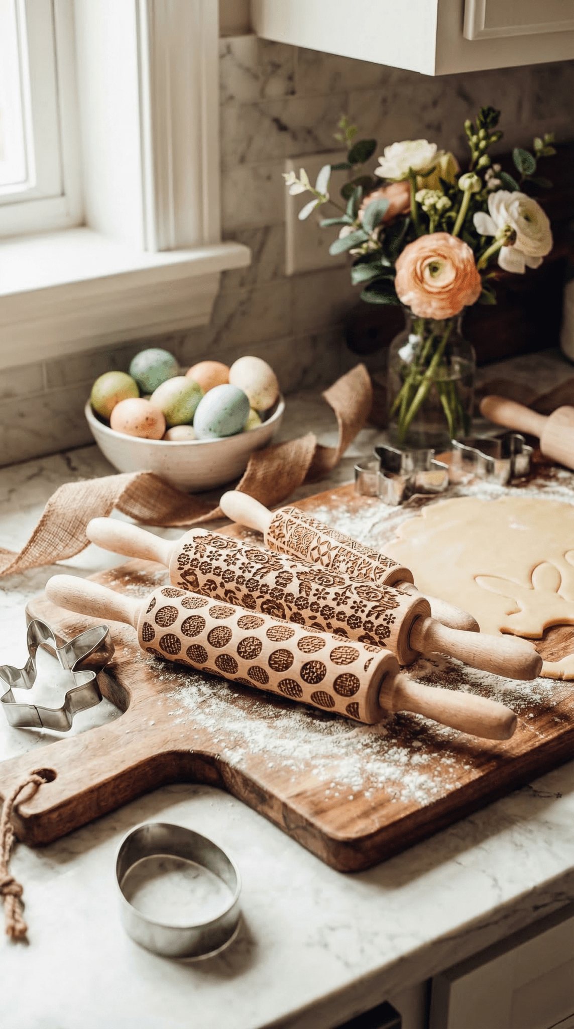 Spring Heirloom Embossed Rolling Pin Gift Set - The Coral Palm LLC