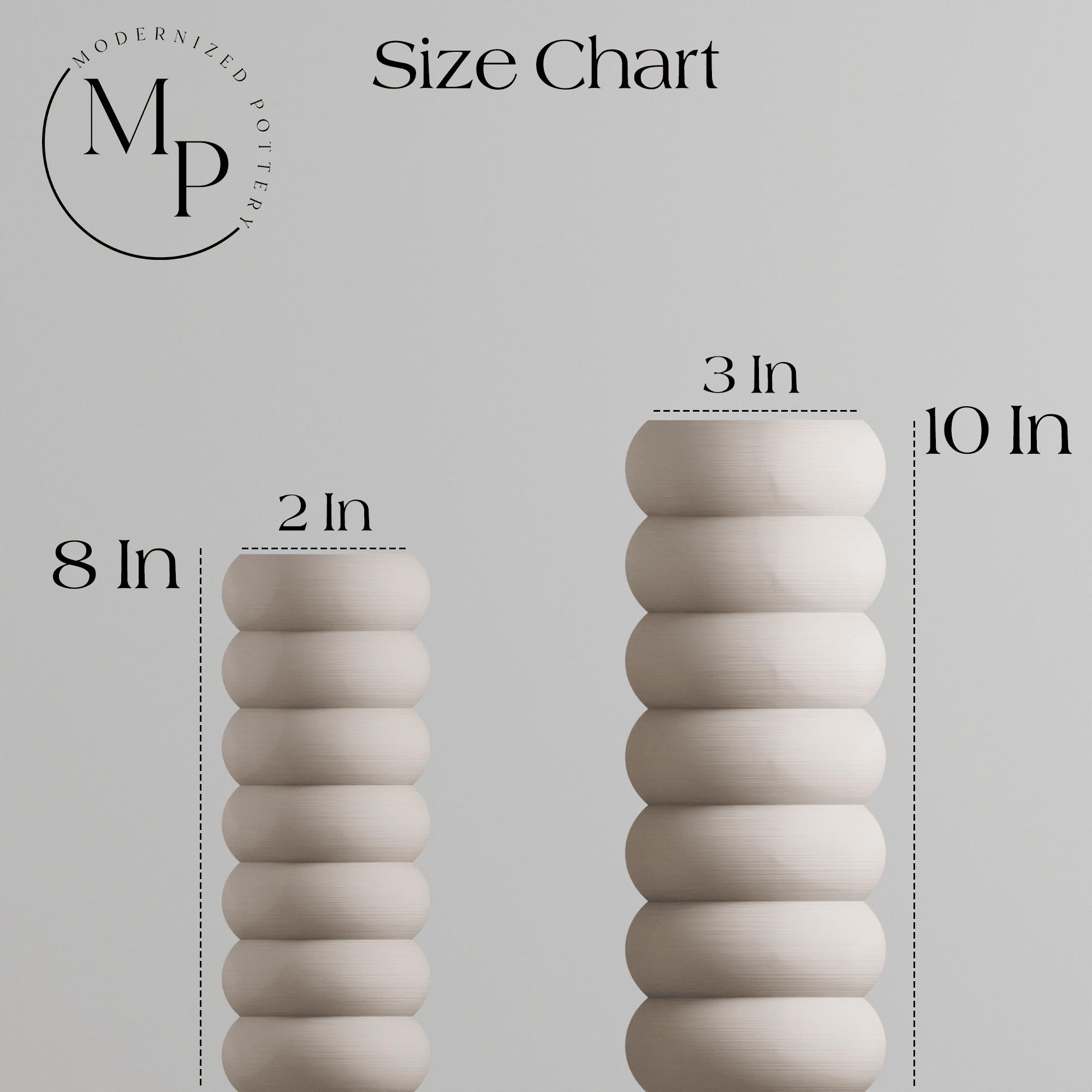 Stacked Vase - The Coral Palm LLC