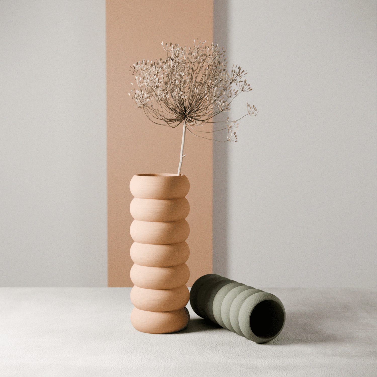 Stacked Vase - The Coral Palm LLC