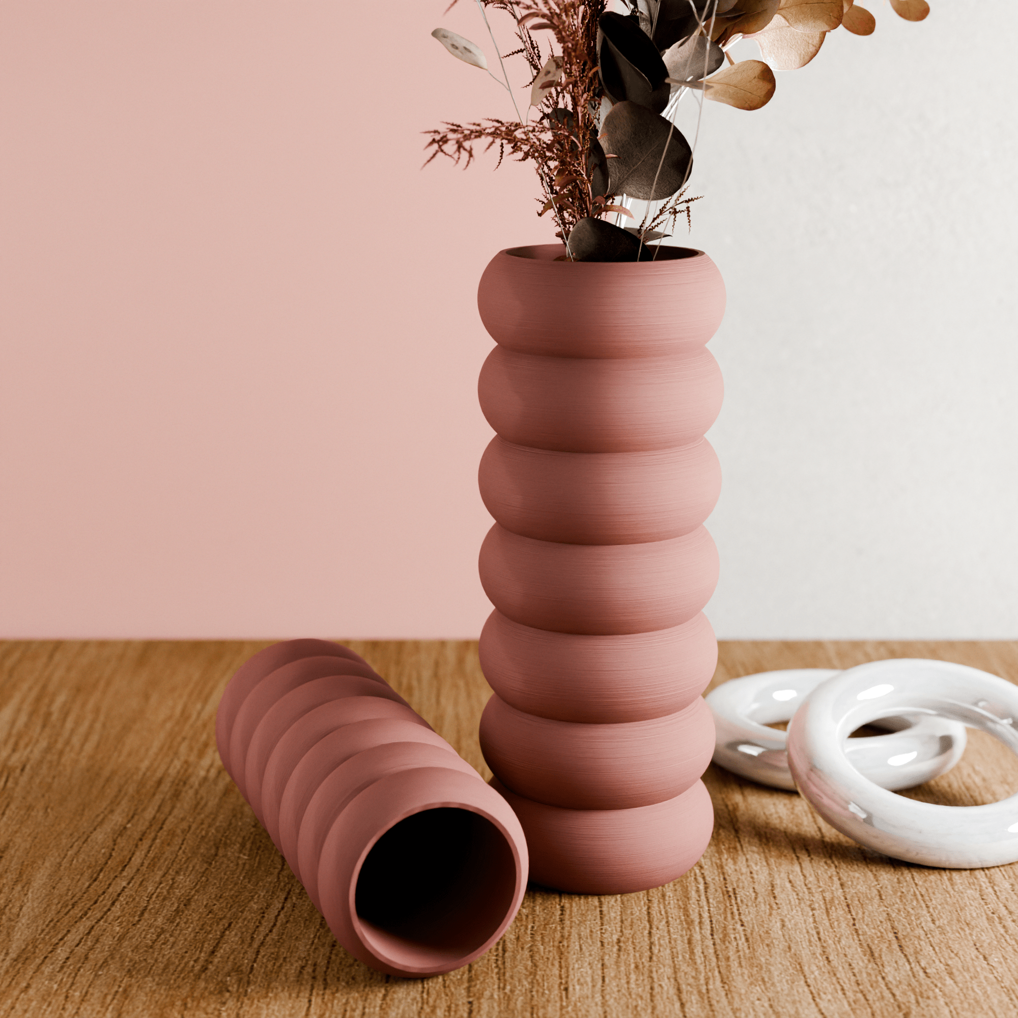 Stacked Vase - The Coral Palm LLC