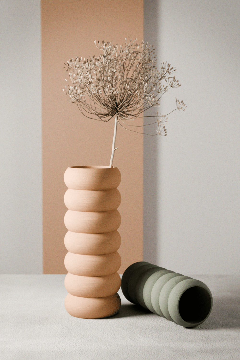Stacked Vase - The Coral Palm LLC