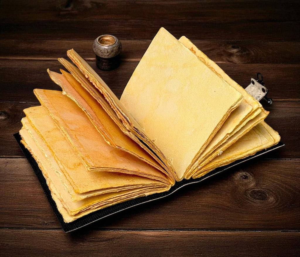 Strawberry Leather Journal Handmade Leather Journal - The Coral Palm LLC