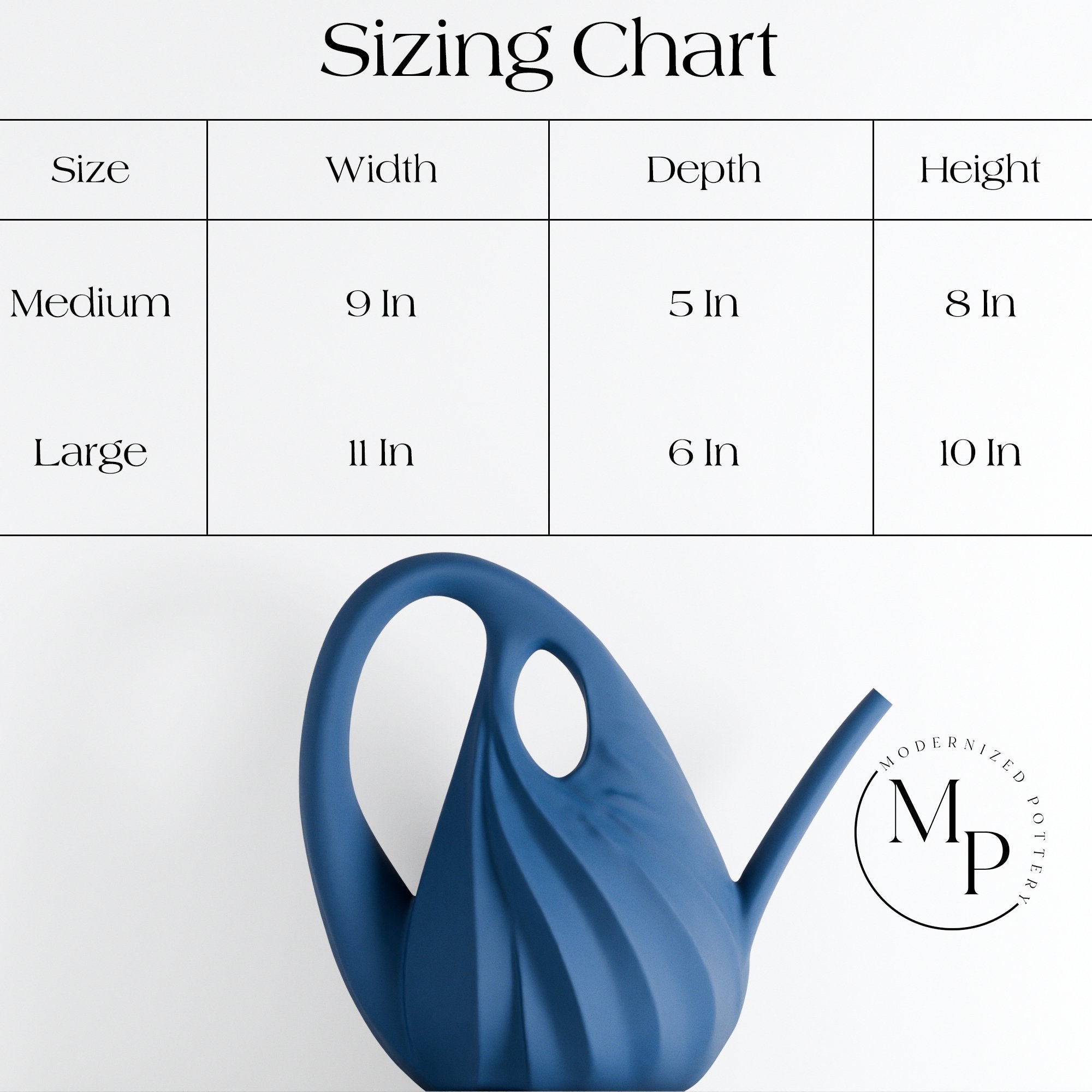 The Swirl Sculptural Watering Can – Made to Order - The Coral Palm LLC