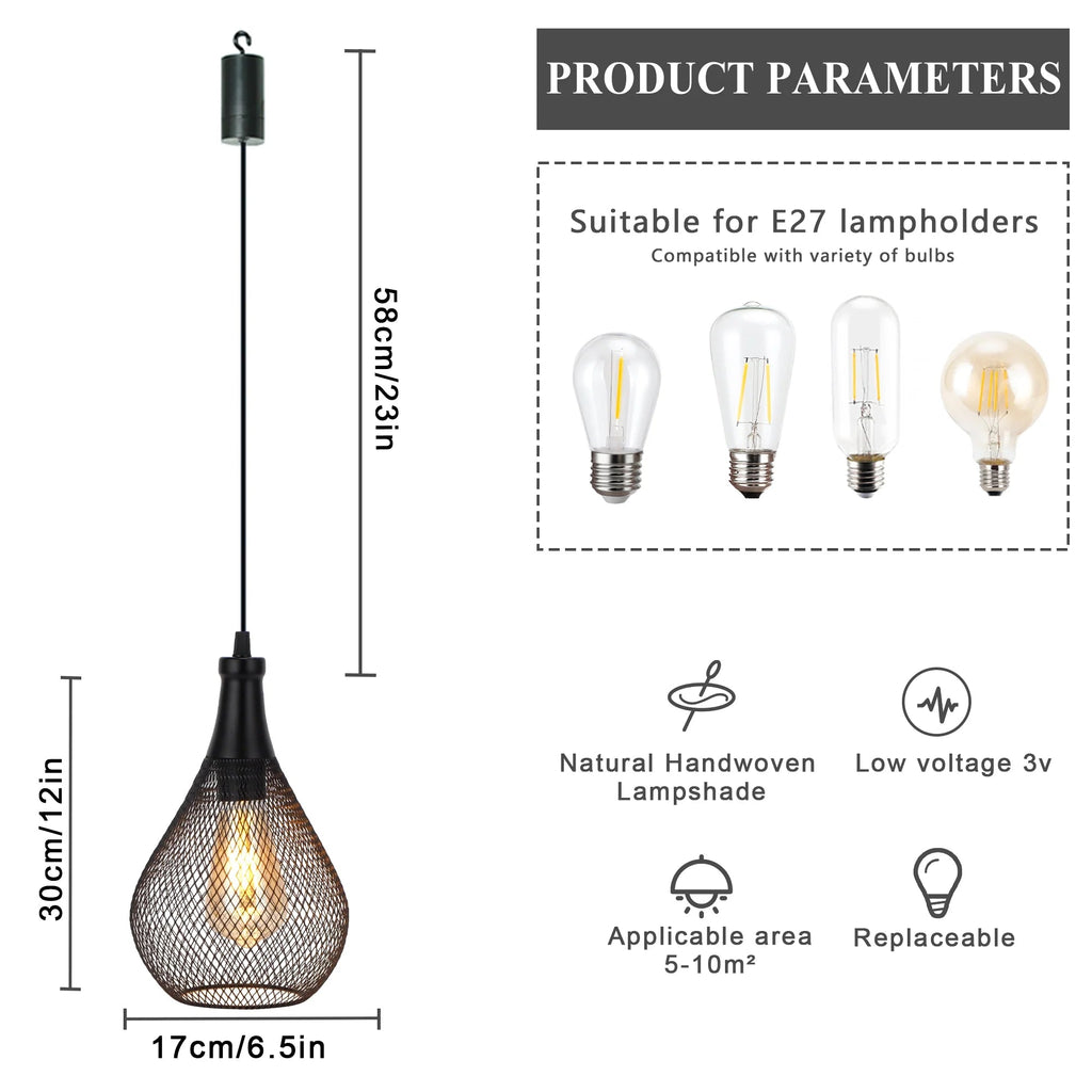 Teardrop Hanging Lamps - The Coral Palm LLC