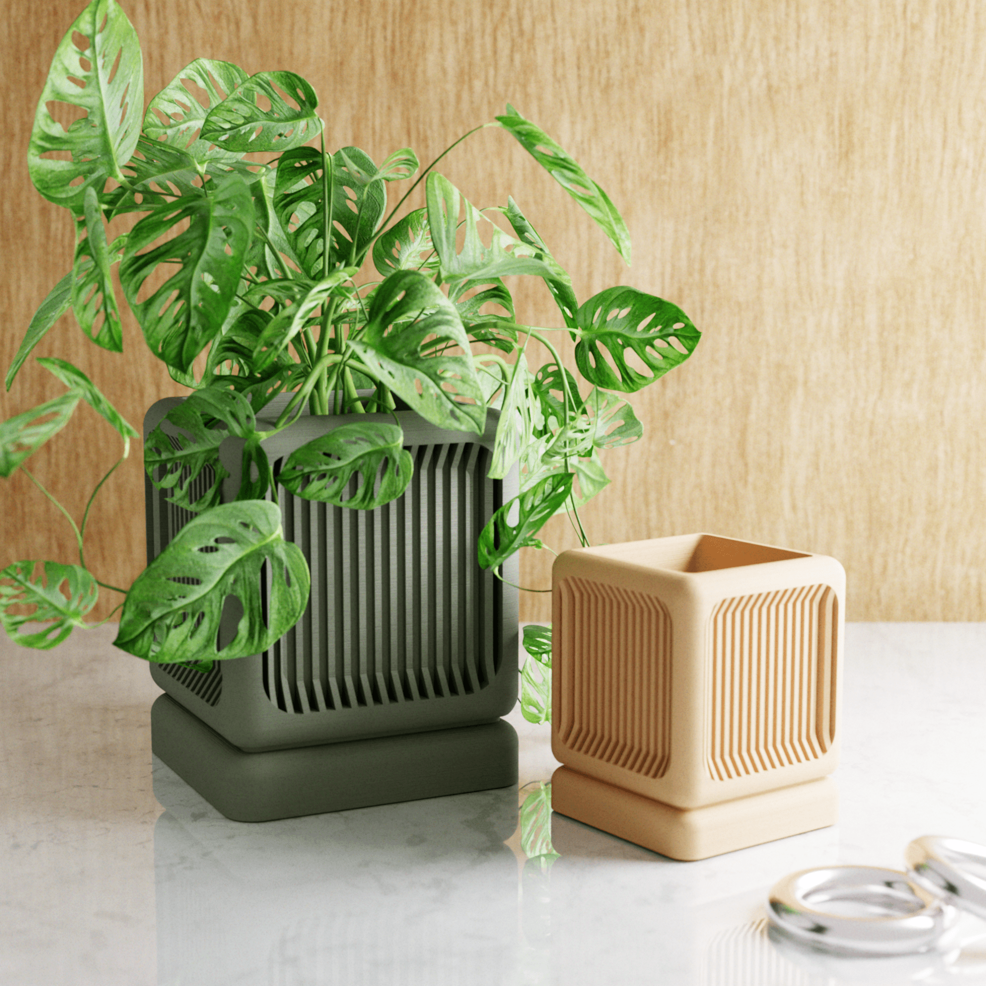 The Ventra Architectural Slat Planter - The Coral Palm LLC