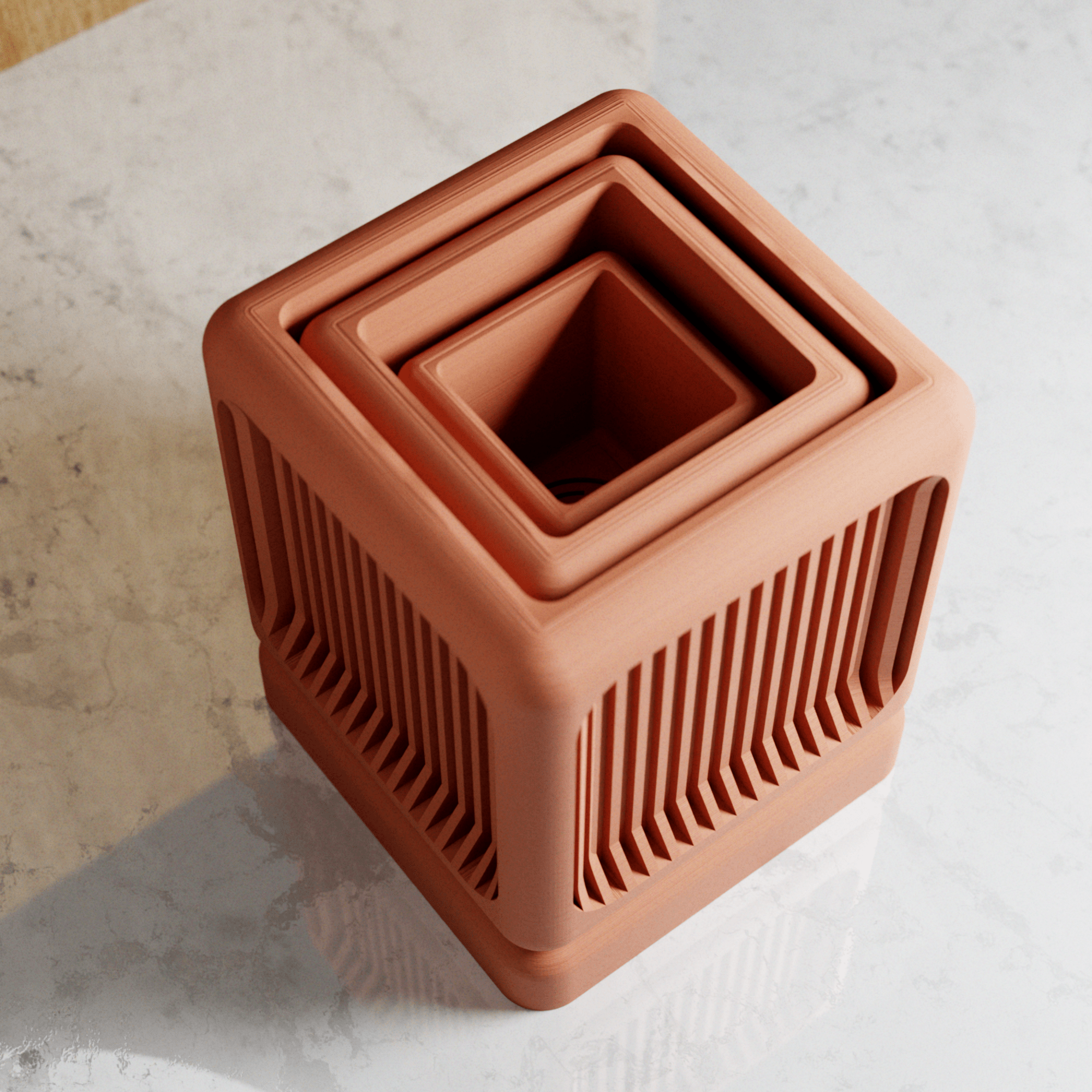 The Ventra Architectural Slat Planter - The Coral Palm LLC