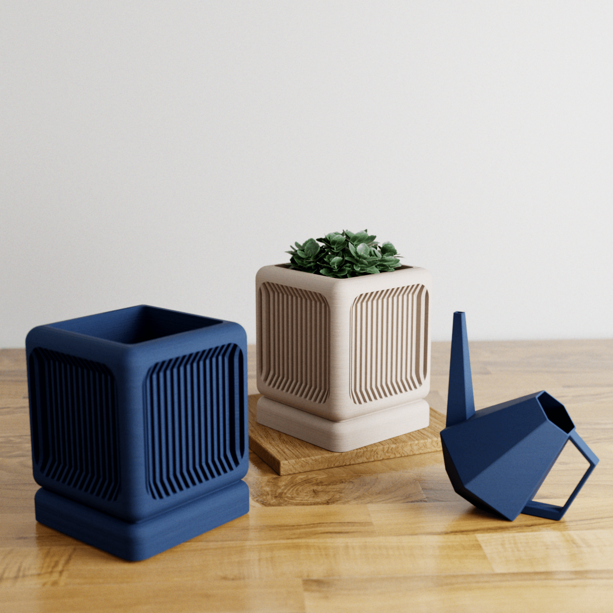 The Ventra Architectural Slat Planter - The Coral Palm LLC
