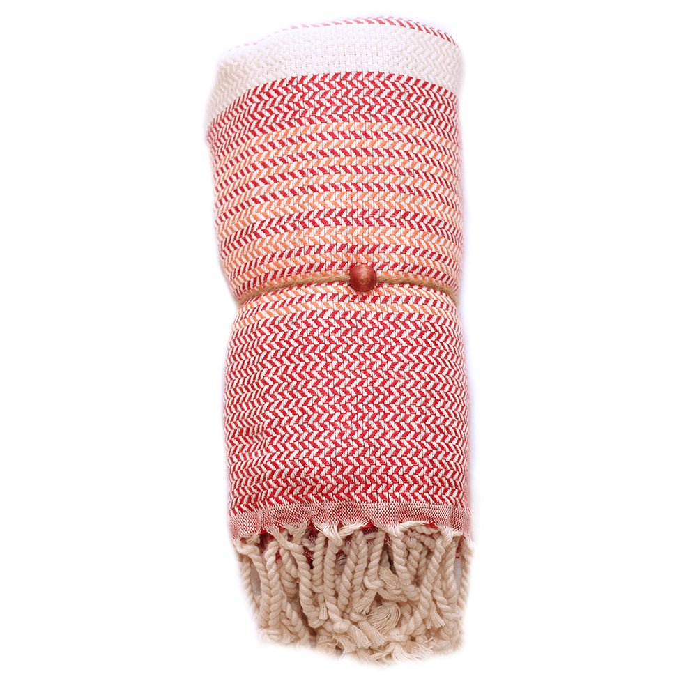 Tricolor Pestemal Turkish Hamam Towel - The Coral Palm LLC