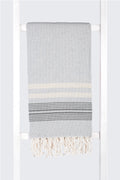 Tricolor Pestemal Turkish Hamam Towel - The Coral Palm LLC